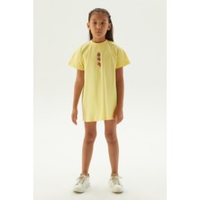 Tyess Bg Store Kız Çocuk Sarı Pijama Elbise
