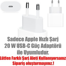 iPhone Gümüş Kalp 18W/20W Usb-C Kablo Hızlı Şarj Adaptörü Koruyucu Dayanıklı Kılıf Şarj Koruyucu Kapak