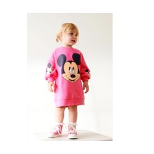 Elada Moda Pembe Minnıe Mouse Sweat Elbise