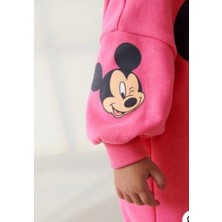 Elada Moda Pembe Minnıe Mouse Sweat Elbise