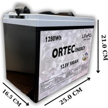 Or-Tec 12.8V 100AH Lifepo4 Lityum Akü