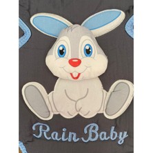 Rain Baby Tavşan Figürlü  Baskı Kanguru Fermuarlı Bebek Taşıma Ana Kucağı