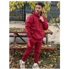 CMZ Collection Yeni Yıl Kırmızısı 3 Iplik Kalın Eşofman Takımı
