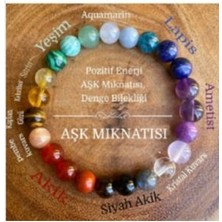 Genel Markalar Aşk Mıknatısı Bileklik Yeşim, Lapis, Ametist, Akik, Pembe Kuvars, Kaplangözü, Kehribar, Sitrin