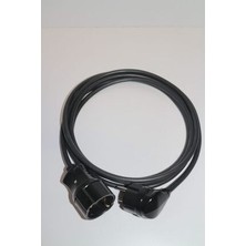 3K Özgür Elektrik 1 Metre Siyah Topraklı Seyyar Uzatma Kablosu Ara Kablo