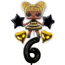 Lisanslı Queen Bee Lol Bebek Pembe Rakam Balon Seti Lol Surprise 6 Yaş Pembe Rakam Balon