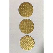 Genel Markalar Pleksi Desenli Kalın Plastik Pul 3.2cm. 25GR. 20 Adet. Sarı.