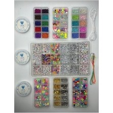 Egem Aksesuar 7 Kutulu Mega Takı Yapım Seti Dev Boy Kum Boncuk Yok Yok