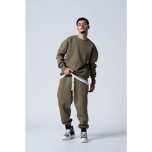 CMZ Collection Erkek Bisiklet Yaka Oversize 3 Iplik Eşofman Takımı