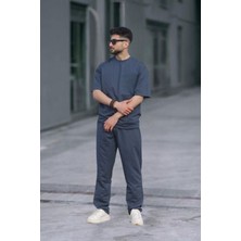 CMZ Collection Erkek Penye Yazlık Oversize Bisiklet Yaka Eşofman Takımı