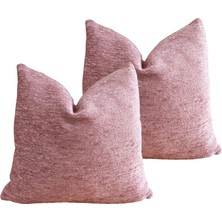 Arasta Design 2'Li Set Puffy Kırlent Kılıfı, Bukle Kadife, Teddy Dekoratif Kırlent Kılıfı, 43x43 Cm