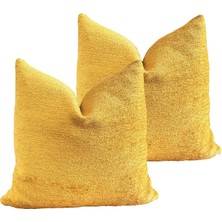 Arasta Design 2'Li Set Puffy Kırlent Kılıfı, Bukle Kadife, Teddy Dekoratif Kırlent Kılıfı, 43x43 Cm