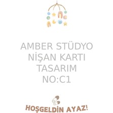 Amber Stüdyo Hoşgeldin Bebek Hediyelik 15 Adet - Yenidoğan Kız Erkek Bebek Kartlı Isme Özel Babyshower Hediyelik