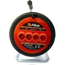 Hiva 4'lü Elektrik Seyyar Makaralı Uzatma Kablo 3x2.5 mm 30 m