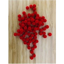 öztürk Oya, Abiye, Takı, Vb.kadife Boncuk 25GR. 6mm. Pkt Içi Tahmini Olarak 175-180 Adet. Kırmızı.