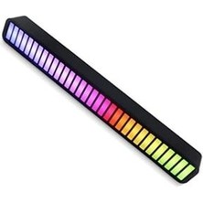 Junglee Rgb Ses Kontrol Ritim Işığı 32 Bit Göstergeli Sesle Araba / Pc / Tv / Oda / Masaüstü İçin Renkli LED Işık