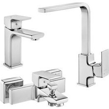 E.C.A Tiera 3'lü Set 20 Yıl Garantili (Lavabo Batarya , Banyo Batarya, Mutfak Eviye Batarya)
