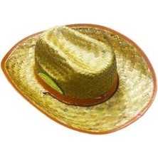 oilman Gerçek Hasır Kovboy Fötr Şapka Ipli Yaz Erkek Yetişkin