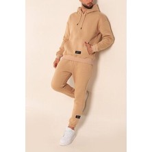 Yakamel Erkek Oversize 3 Iplik Jogger Eşofman Takımı