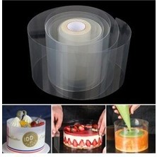 Gusto Şeffaf Desensiz Pasta Yan Dekor Film Jelatin-Krema Tutucu Transfer Jelatin 7 cm - 25 mt