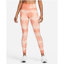 Nike One Luxe Orta Belli Baskılı Kadın Antrenman Taytı