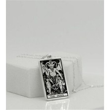Agai Silver 925 Ayar Gümüş Tarot (The Devil) Kanatlı Şeytan Kolye