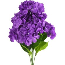 Nettenevime Yapay Çiçek Ortanca Çiçeği Demeti 43 Cm Mor Koyu