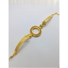 Çelikoğlu Kuyumculuk 22 Ayar Altın Kaplama Çeyrek Cerceveli Bileklik