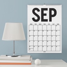 Bi'aldım 2024 2025 Spiralli Akademik Duvar Takvimi 33 x 48 cm Takvim A4 Takvim Eylül Başlangıçlı Academic Wall Calendar