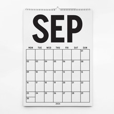 Bi'aldım 2024 2025 Spiralli Akademik Duvar Takvimi 33 x 48 cm Takvim A4 Takvim Eylül Başlangıçlı Academic Wall Calendar