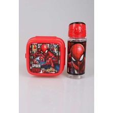 Marvel Spider-Man Lisanslı Spıderman 500 ml Trıtan Matara ve 2 Katlı Beslenme Kutusu / Lunch Box Seti