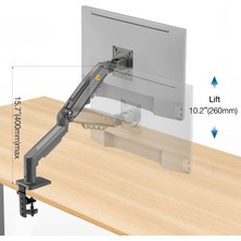 Nb North Bayou F80 17"-30" Amortisörlü 2-9 kg Monitör Standı 2024 Gray Edition