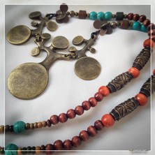 Z Jewelry Art Ekene - El Yapımı Etnik Otantik Bohem Kadın Kolye
