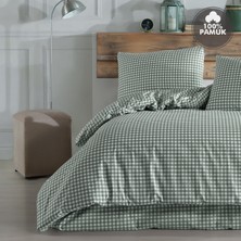 Cote Blanc Mini Kare %100 Pamuk Çift Kişilik Nevresim Takımı