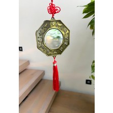 Miamantra Feng Shui Bagua Aynası Fu Tai Chi - Arka Tarafı Çin Zodyak /Burç Sembollü Asılabilir Ayna