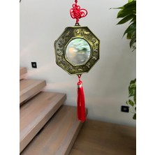 Miamantra Feng Shui Bagua Aynası Fu Tai Chi - Arka Tarafı Çin Zodyak /Burç Sembollü Asılabilir Ayna