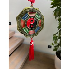 Miamantra Feng Shui Bagua Aynası Fu Tai Chi - Arka Tarafı Çin Zodyak /Burç Sembollü Asılabilir Ayna