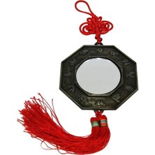 Miamantra Feng Shui Bagua Aynası Fu Tai Chi - Arka Tarafı Çin Zodyak /Burç Sembollü Asılabilir Ayna