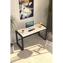 Dekopratik Marsilya Çalışma Masası Bilgisayar Masası Ofis Masası 122x55 Beyaz
