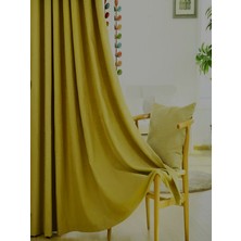 Ran Perde Hardal - Dökümlü Fon Perde -Pilesiz - Tek Kanat - Hrdl12