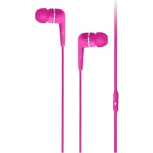 Mikrofonlu Kulaklık Kulakiçi WE01 Serisi - Pembe - 5KMM123P
