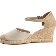 Star Tombis Elişi Bej Kadın Dolgu Topuk Espadril Handmade