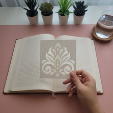 Karmelom Studio Mandala Çizim Boyama Yaprak Desenli Şablon Cetvel