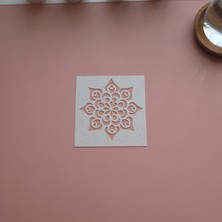 Karmelom Studio Mandala Çizim Boyama Çiçek Desenli Şablon Cetvel