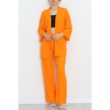 Perıdıva Uzun Kimono Takım Oranj - 722.1247.