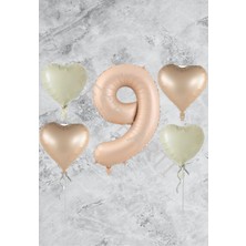 Best Parti Kum Beji Rakam Kalp Folyo Balon Seti Yaş 9