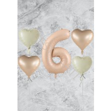 Best Parti Kum Beji Rakam Kalp Folyo Balon Seti Yaş 6