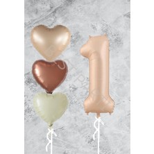 Best Parti Kum Beji Kalp Rakam Folyo Balon Seti 1 Yaş