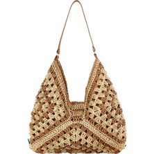 Swico Remado Kadınlar Için Şık Hasır Dokuma Omuz Çantası (Yurt Dışından)