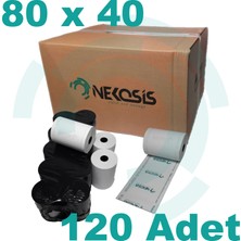 Nekosis 80MM x 40M Termal Yazarkasa ve Mini Yazıcı Kağıdı 120 Adet 1 Koli